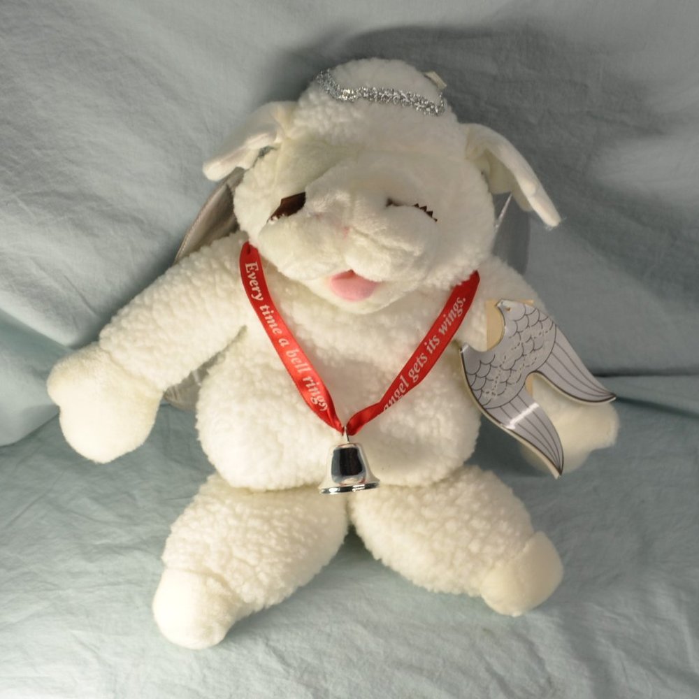 3 for $40 - plush vintage 1993 baby lamb chop hand puppet Shari Lewis (w1589)